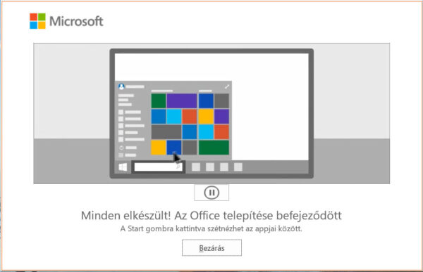 Microsoft .Office Telepítése Sikeres